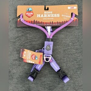 Arcadia Trail Purple Dog Rope Harness Size Large